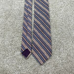 Vintage Striped Tie Mens Summer Preppy Formal Wedding Textured Brittania